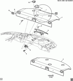 TRIM/BACK WINDOW SHELF