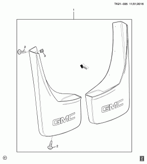 ПАКЕТ ОГРАЖДЕНИЯ/ЗАДНИЙ БРЫЗГОВИК (ANTHRACITE, G.M.C. Z88)