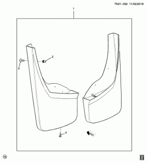 ПАКЕТ ОГРАЖДЕНИЯ/ПЕРЕДНИЙ БРЫЗГОВИК (ANTHRACITE, G.M.C. Z88)