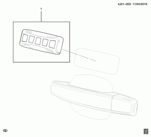 ENTRY SYSTEM/KEYLESS REMOTE-DOOR KEYPAD (DEALER INSTALLED, KEYLESS ENTRY RDI)