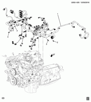 WIRING HARNESS/ENGINE (LGZ/3.6N)
