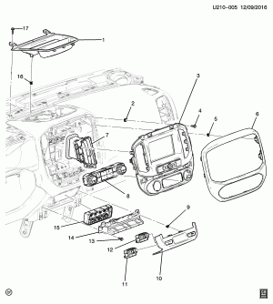 INSTRUMENT PANEL PART 4 & RELATED PARTS CENTER STACK(RADIO IOB)