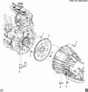 ENGINE TO TRANSMISSION MOUNTING (LL8/4.2S)