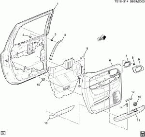 DOOR TRIM/SIDE REAR (G.M.C. Z88)