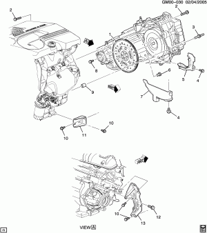 ENGINE TO TRANSMISSION MOUNTING (LZ9/3.9-1,LGD/3.9W)