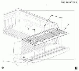 ENDGATE (DEALER INSTALLED, ENDGATE LINER VUK)