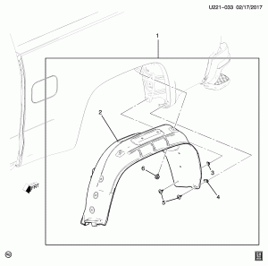 WHEELHOUSE LINER/REAR (DEALER INSTALLED, LINER S41)