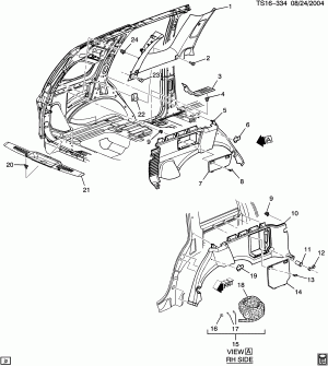 TRIM/INTERIOR-BODY SIDE REAR