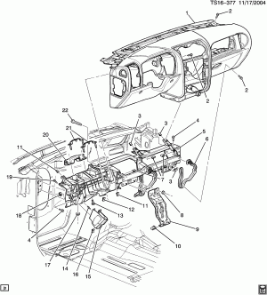 INSTRUMENT PANEL & RELATED PARTS PART 3 STRUCTURE (G.M.C. Z88)