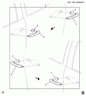 ПАКЕТ РУЧЕК/БОКОВЫЕ ДВЕРИ