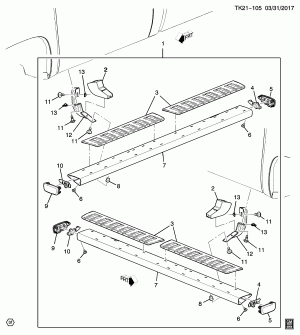 ПАКЕТ СТУПЕНЕЙ/ТРУБЧАТАЯ ПОДНОЖКА-ОВАЛЬНЫЙ "ХРОМ"