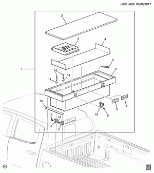 PICKUP BOX-TOOLBOX (DEALER INSTALLED, STORAGE BOX RW6)