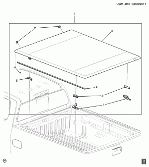 COVER/TONNEAU-SOFT FOLD TOP (DEALER INSTALLED 5JY)