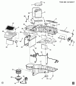 A/C & HEATER MODULE ASM (MANUAL TEMPERATURE CONTROL CJ3)