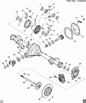AXLE ASM/REAR 7.625 RING GEAR