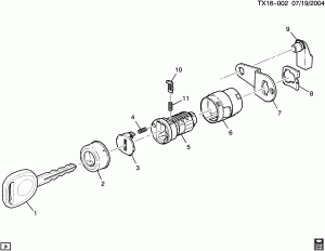 LOCK CYLINDER/SIDE DOOR