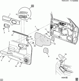 DOOR TRIM/SIDE FRONT (POWER WINDOWS A31)