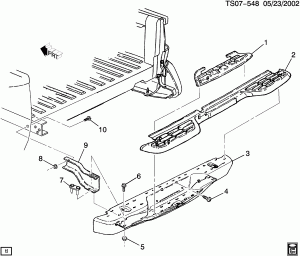 BUMPER/REAR FLEET SIDE(E63)