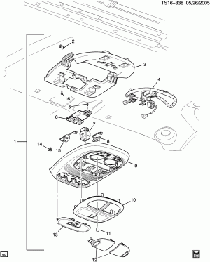 CONSOLE/ROOF (SUN ROOF CF5)