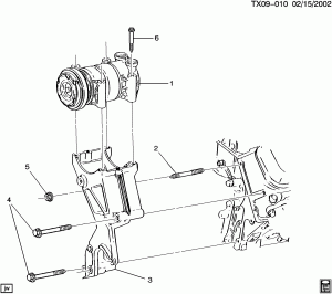 A/C COMPRESSOR MOUNTING (L29/7.4J)