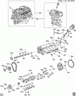 ENGINE ASM-5.0/5.7L V8 PART 1 BLOCK & INTERNAL PARTS (L30/5.0M,L31/5.7R)