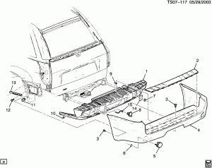 BUMPER/REAR (G.M.C. Z88)