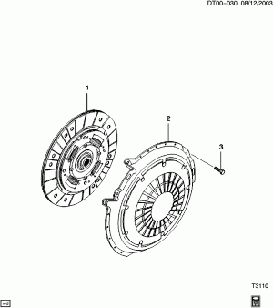 CLUTCH COVER & PLATE (MANUAL MLM,M7Z)