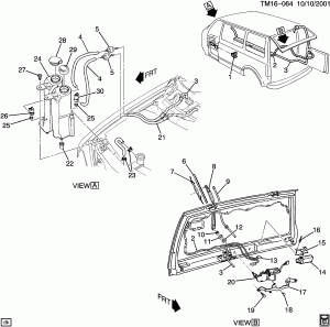 WIPER SYSTEM/REAR WINDOW (E54)