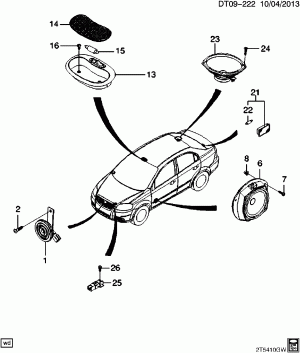 AUDIO SYSTEM- SPEAKERS AND DOME LAMPS