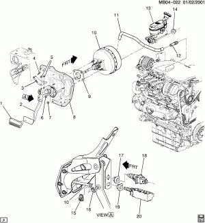 BRAKE PEDAL & MASTER CYLINDER MOUNTING