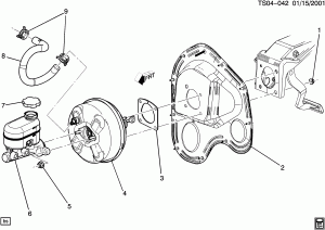 BRAKE BOOSTER & MASTER CYLINDER MOUNTING (LL8/4.2S)