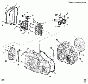 AUTOMATIC TRANSMISSION CASE AND ASSOCIATED PARTS(M3D)