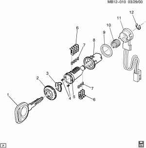 REAR COMPARTMENT LOCK CYLINDER