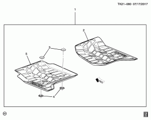 КОМПЛЕКТ КОВРИКОВ/ПЕРЕДНИЙ НАПОЛЬНЫЙ (ВСЕПОГОДНЫЙ, С ОТЛИТЫМ ЛОГОТИПОМ "ALL-TERRAIN", G.M.C. Z88)
