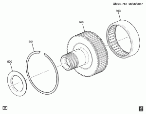 AUTOMATIC TRANSMISSION OUTPUT CARRIER TRANSFER DRIVE GEAR HUB ASSEMBLY(M3D)