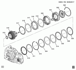 AUTOMATIC TRANSMISSION 2-9 AND 3-8 CLUTCH PLATE ASSEMBLIES(M3D)