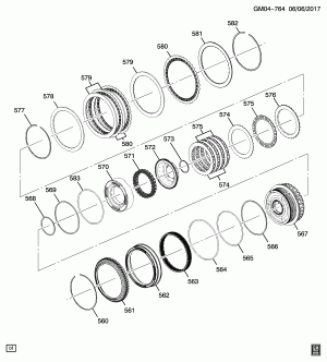 AUTOMATIC TRANSMISSION PART 2 5-7-REVERSE AND 6-7-8-9 CLUTCH HOUSING ASSEMBLY(M3D)