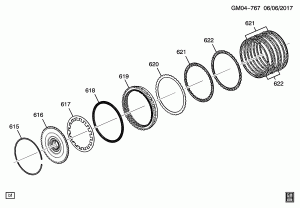 AUTOMATIC TRANSMISSION 2-9 AND 4TH CLUTCH HUB ASSEMBLY(M3D)
