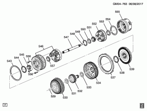 AUTOMATIC TRANSMISSION PART 1 5-7-REVERSE AND 6-7-8-9 CLUTCH HOUSING ASSEMBLY(M3D)