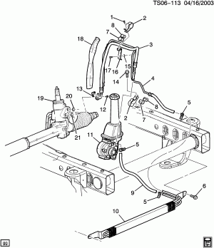 STEERING PUMP LINES (LM4/5.3P)