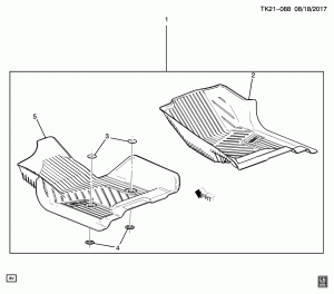 КОМПЛЕКТ КОВРИКОВ/ПЕРЕДНЯЯ ЧАСТЬ (С ОБРАМЛЕНИЕМ ВСЕПОГОДНЫЕ, G.M.C. Z88, D07)