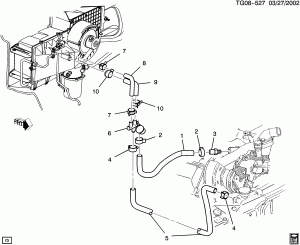 HOSES & PIPES/HEATER (L65/6.5F, C60, EXC C36)