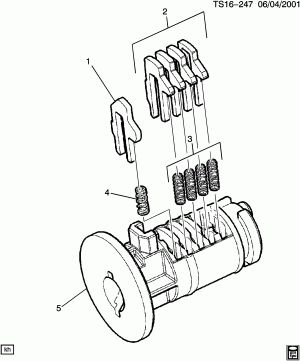 LOCK CYLINDER/I/P COMPARTMENT