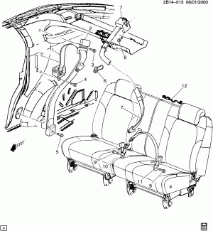 SEAT BELTS/REAR 50/50 BENCH
