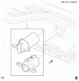 ADAPTER/TRAILER WIRING HARNESS (DEALER INSTALLED, 7-PIN TO PWR ADAP & 7-PIN TO 4-PIN  RVG)
