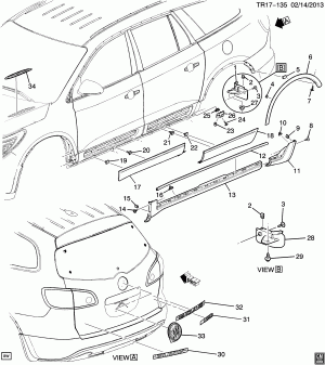 MOLDINGS/BODY-BELOW BELT (BUICK W49)