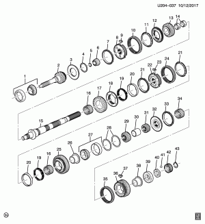 6-SPEED MANUAL TRANSMISSION PART 4 (N8D) INPUT & MAIN SHAFT COMPONENTS