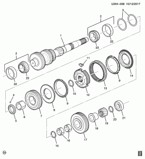 6-SPEED MANUAL TRANSMISSION PART 5 (N8D) COUNTER SHAFT COMPONENTS