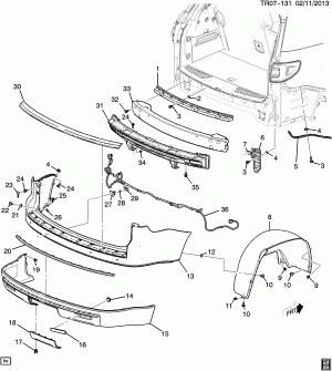 BUMPER/REAR (G.M.C. Z88, SINGLE EXHAUST NB5)