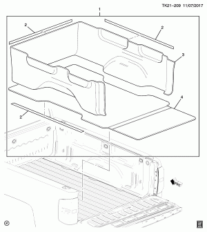 ПАКЕТ ОБЛИЦОВКИ/БАГАЖНИК ПИКАПА-КОВРИК